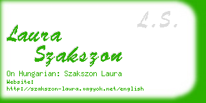 laura szakszon business card